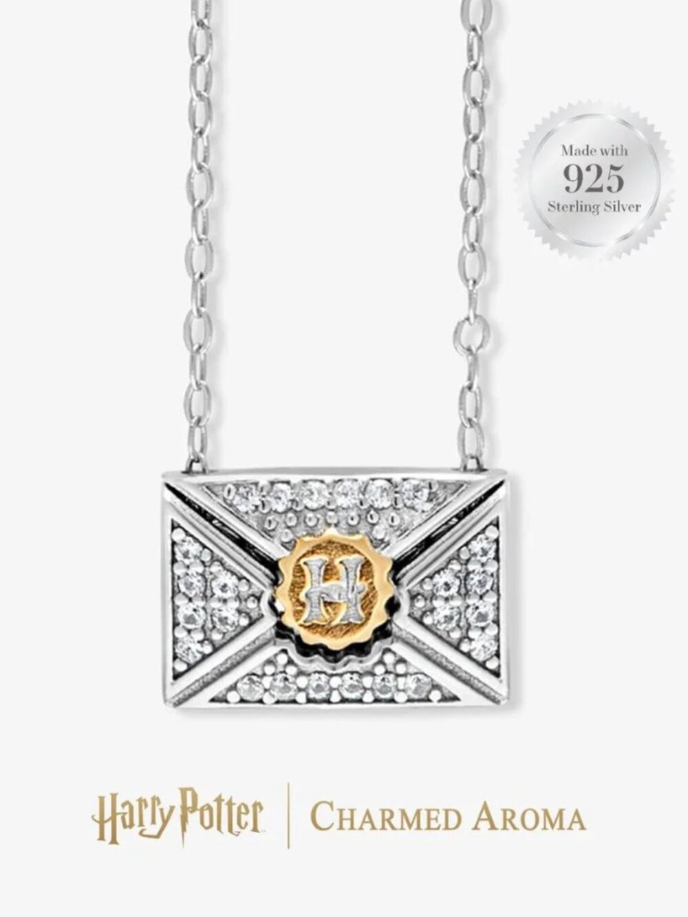 Official Harry Potter Hogwarts Acceptance Letter Necklace - 925 Sterling Silver